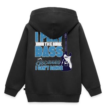 Bassiste bassiste bassiste bassiste guitariste - Sweat Premium à capuche enfant bio - noir - Dos - AI Model Kid Male (0cm)