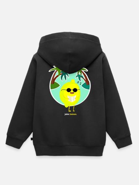 Tropisch - Kinder Premium Organic Hoodie - Schwarz