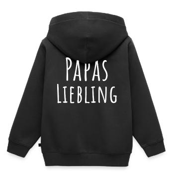 Papas Liebling - Kinder Premium Organic Hoodie - Schwarz - Hinten - AI Model Kid Male (0cm)