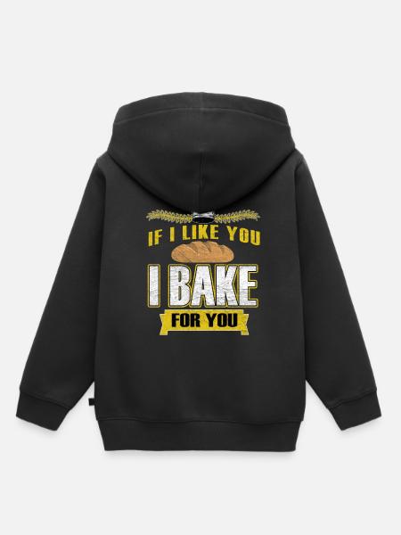 Backwaren Bäcker - Kinder Premium Organic Hoodie - Schwarz