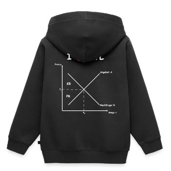 i love bwl weiss - Kinder Premium Organic Hoodie - Schwarz - Hinten - AI Model Kid Male (0cm)