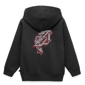 Hessen Bundesland : Hessens Städte und Gemeinden - Kinder Premium Organic Hoodie - Schwarz - Hinten - AI Model Kid Male (0cm)