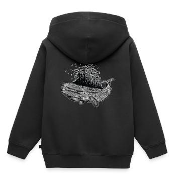 Animaux marins créatures marines - Sweat Premium à capuche enfant bio - noir - Dos - AI Model Kid Male (0cm)