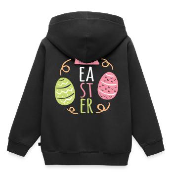 Ostern - Kinder Premium Organic Hoodie - Schwarz - Hinten - AI Model Kid Male (0cm)