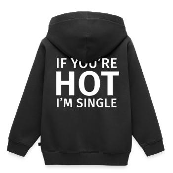 Hot Single - Sweat Premium à capuche enfant bio - noir - Dos - AI Model Kid Male (0cm)