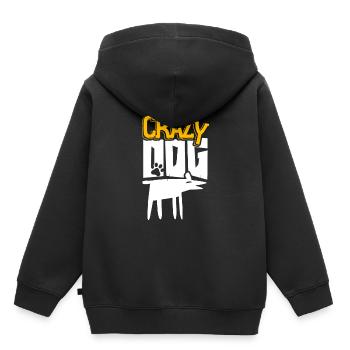 chien - Sweat Premium à capuche enfant bio - noir - Dos - AI Model Kid Male (0cm)