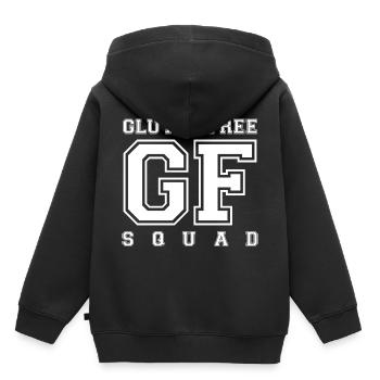 SQUAD SANS GLUTEN (w) - Sweat Premium à capuche enfant bio - noir - Dos - AI Model Kid Male (0cm)