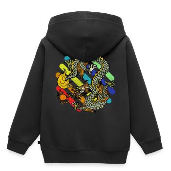mythical creatures - Kids Premium Organic Hoodie - black - Back - AI Model Kid Male (0cm)