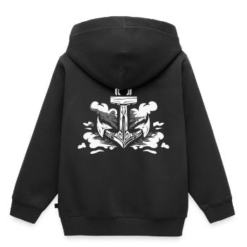 Schifffahrt Seefahrt Anker Schiff Leuchtturm - Kinder Premium Organic Hoodie - Schwarz - Hinten - AI Model Kid Male (0cm)