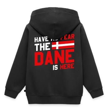 Flagge Daenemark Farben Angst Land Norden - Kinder Premium Organic Hoodie - Schwarz - Hinten - AI Model Kid Male (0cm)