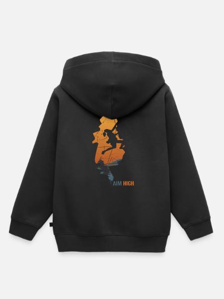 Bergsteigen Bergsteiger Kletterer - Kinder Premium Organic Hoodie - Schwarz