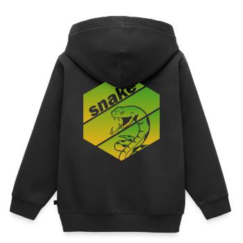 Serpent à sonnette serpent snakebite snaketooth - Sweat Premium à capuche enfant bio - noir - Dos - AI Model Kid Male (0cm)