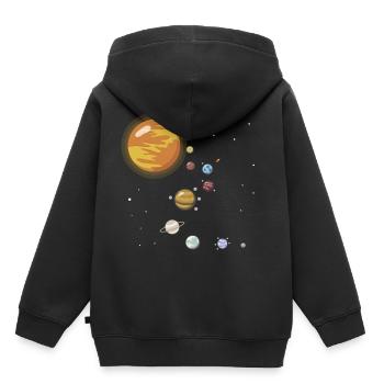 Sonnensystem Weltraum All Planeten Sonne Mars - Kinder Premium Organic Hoodie - Schwarz - Hinten - AI Model Kid Male (0cm)