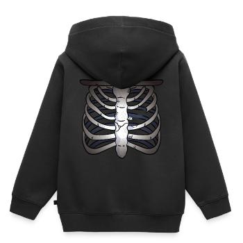 Skelett Cartoon Comic Halloween Grusel gruselig - Kinder Premium Organic Hoodie - Schwarz - Hinten - AI Model Kid Male (0cm)