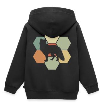Renards Renards - Sweat Premium à capuche enfant bio - noir - Dos - AI Model Kid Male (0cm)