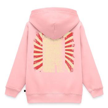 Burg Mittelalter - Kinder Premium Organic Hoodie - Rosa - Hinten - AI Model Kid Female (0cm)