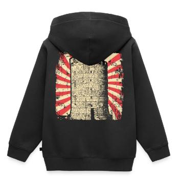Castle Middle Ages - Kids Premium Organic Hoodie - black - Back - AI Model Kid Male (0cm)
