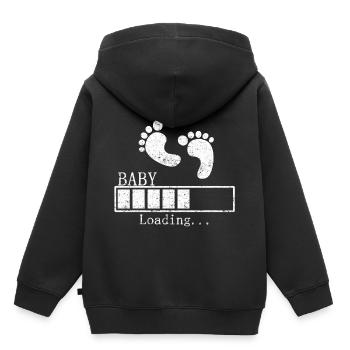 grossesse - Sweat Premium à capuche enfant bio - noir - Dos - AI Model Kid Male (0cm)