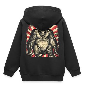Gorilla - Sweat Premium à capuche enfant bio - noir - Dos - AI Model Kid Male (0cm)