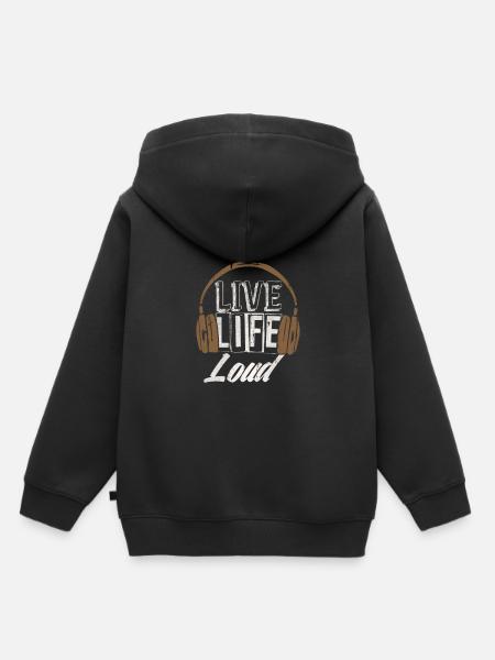 Musik - Kinder Premium Organic Hoodie - Schwarz