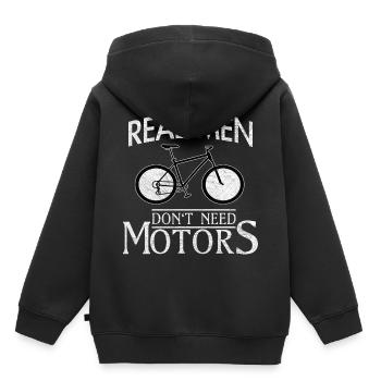 Bike Fahrrad Fahrradfahren Fahrradtour Radrennen - Kinder Premium Organic Hoodie - Schwarz - Hinten - AI Model Kid Male (0cm)