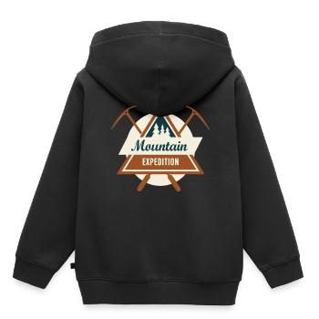 Mountains mountaineering mountain sports - Kids Premium Organic Hoodie - black - Back - AI Model Kid Male (0cm)