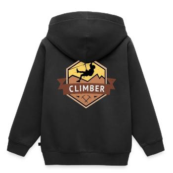 Climber climber mountaineering - Kids Premium Organic Hoodie - black - Back - AI Model Kid Male (0cm)