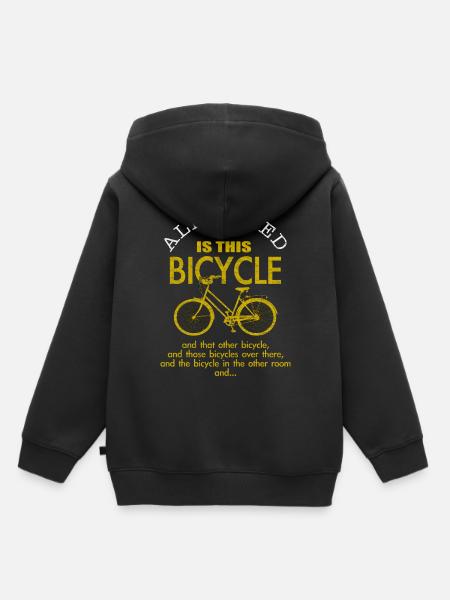 Fahrradfahren - Kinder Premium Organic Hoodie - Schwarz