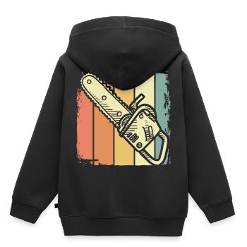 Holzfäller - Kinder Premium Organic Hoodie - Schwarz - Hinten - AI Model Kid Male (0cm)