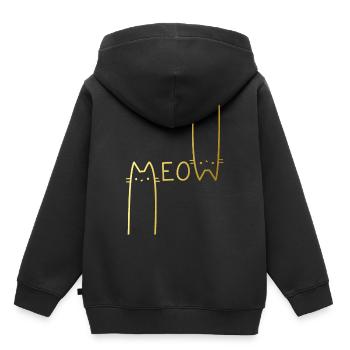 Miaou! - Sweat Premium à capuche enfant bio - noir - Dos - AI Model Kid Male (0cm)