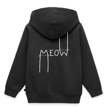 Miaou! - Sweat Premium à capuche enfant bio - noir - Dos - AI Model Kid Male (0cm)