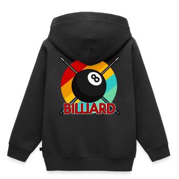 Billard - Sweat Premium à capuche enfant bio - noir - Dos - AI Model Kid Male (0cm)