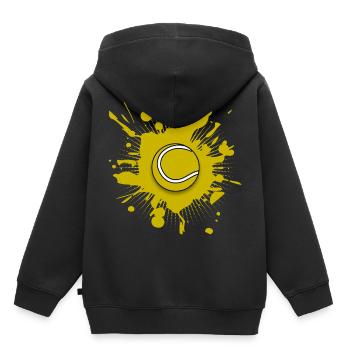 Tennisball Tennisspiel Tennisspieler Tennis - Kinder Premium Organic Hoodie - Schwarz - Hinten - AI Model Kid Male (0cm)