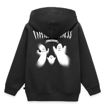 Geister Familienunternehmen Family Business - Kinder Premium Organic Hoodie - Schwarz - Hinten - AI Model Kid Male (0cm)