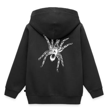 Spinne - Kinder Premium Organic Hoodie - Schwarz - Hinten - AI Model Kid Male (0cm)