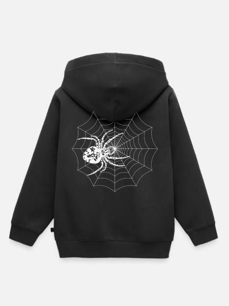 Spinne - Kinder Premium Organic Hoodie - Schwarz