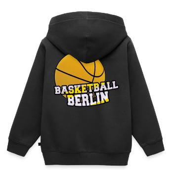 BASKETBALL BERLIN FAN BASKETBALL LIGA - Kids Premium Organic Hoodie - black - Back - AI Model Kid Male (0cm)