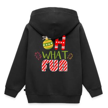 Santa Claus snow Santa Claus vacances de Noël - Sweat Premium à capuche enfant bio - noir - Dos - AI Model Kid Male (0cm)