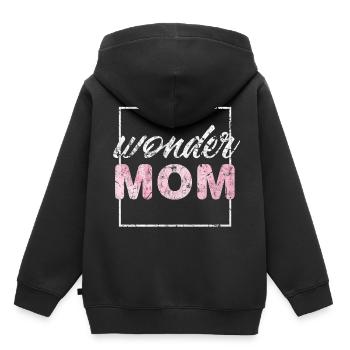 Muttertag - Kinder Premium Organic Hoodie - Schwarz - Hinten - AI Model Kid Male (0cm)