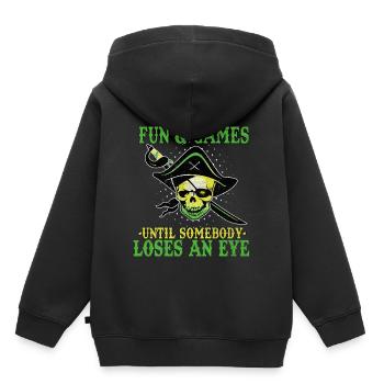 pirate - Sweat Premium à capuche enfant bio - noir - Dos - AI Model Kid Male (0cm)