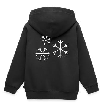 flocons de neige - Sweat Premium à capuche enfant bio - noir - Dos - AI Model Kid Male (0cm)
