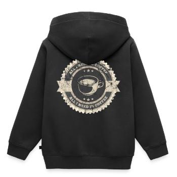 Kaffee - Kinder Premium Organic Hoodie - Schwarz - Hinten - AI Model Kid Male (0cm)