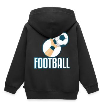 Street Soccer Footballer Jeu De Football Cadeau - Sweat Premium à capuche enfant bio - noir - Dos - AI Model Kid Male (0cm)