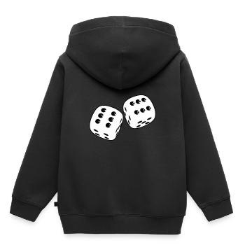 Dice gambling - Kids Premium Organic Hoodie - black - Back - AI Model Kid Male (0cm)