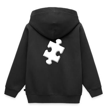 puzzle piece - Kids Premium Organic Hoodie - black - Back - AI Model Kid Male (0cm)