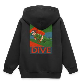 Diver - Kids Premium Organic Hoodie - black - Back - AI Model Kid Male (0cm)