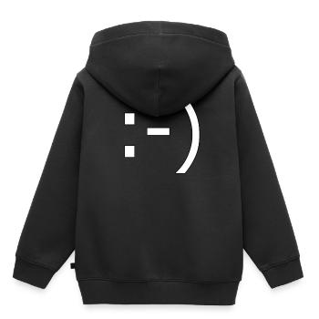 :-) smiley - Sweat Premium à capuche enfant bio - noir - Dos - AI Model Kid Male (0cm)