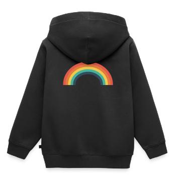 Arc en ciel arc en ciel - Sweat Premium à capuche enfant bio - noir - Dos - AI Model Kid Male (0cm)