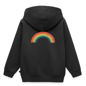 Arc en ciel arc en ciel - Sweat Premium à capuche enfant bio - noir - Dos - AI Model Kid Male (0cm)