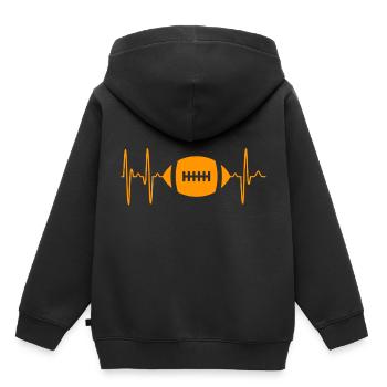 american football Amerika amerikanisch Sport hart - Kinder Premium Organic Hoodie - Schwarz - Hinten - AI Model Kid Male (0cm)